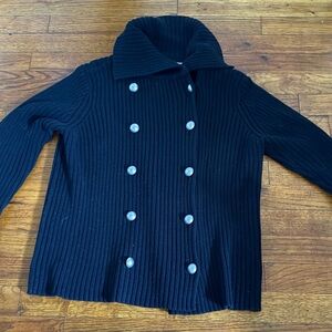 Liz Claiborne Black Ribbed Jacket